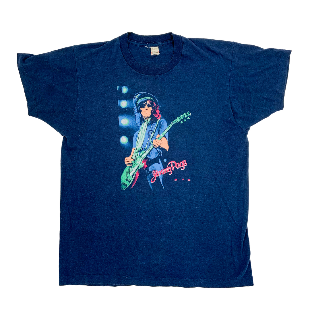 Vintage Jimmy Page The Firm Tour blue t-shirt