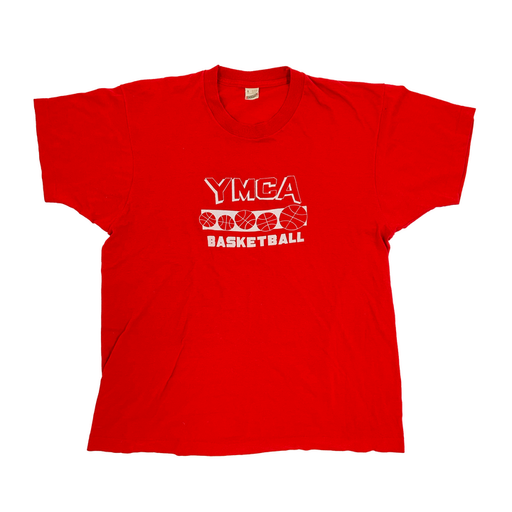Vintage YMCA Basketball #2 red t-shirt
